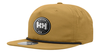 Hyzer Hub - Wood Black Patch Rope Hat