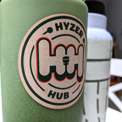 Hyzer Hub Round Maple Wood Decal